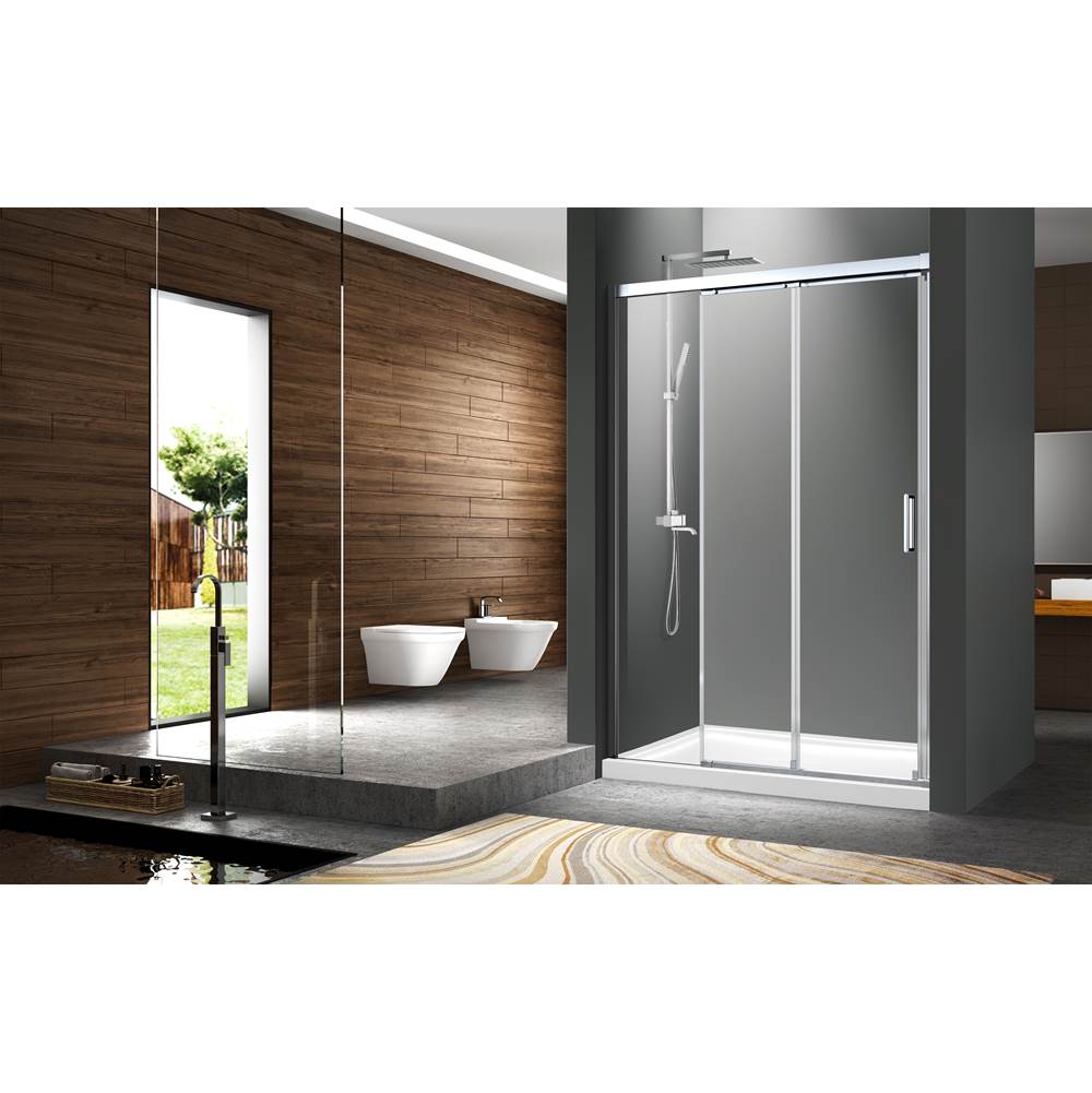 Zitta Canada Caldara 48 Chrome Clear Straight Shower Door