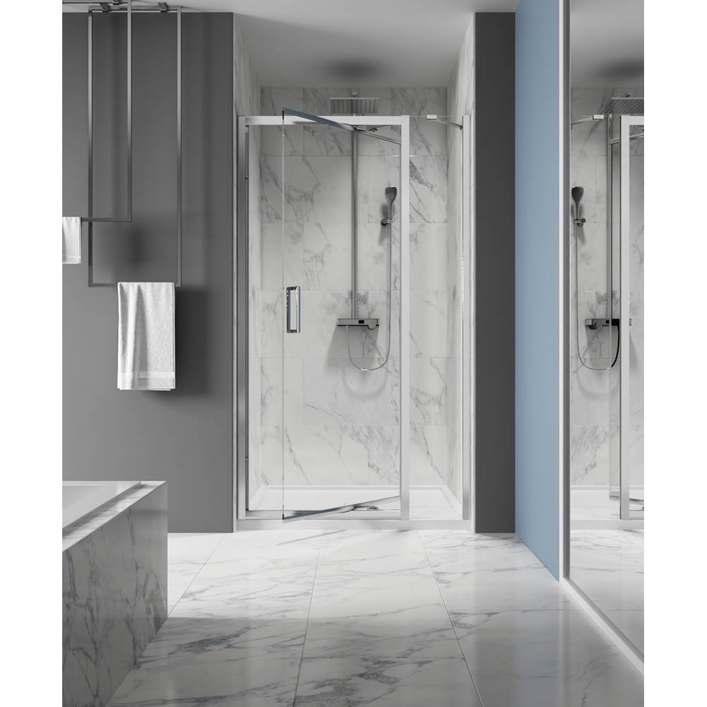 Zitta Canada Xenia 48 Chrome Clear Straight Shower Door
